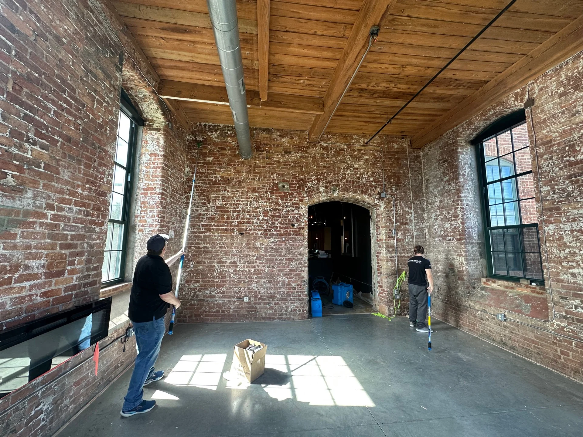 Drying equipment during fire damage restoration